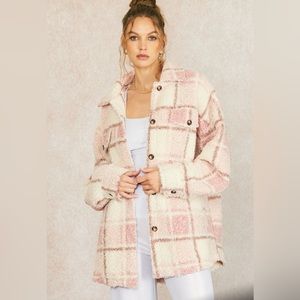 ILLA ILLA Pink Brown Ivory Long Sleeve Jacket